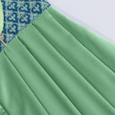 Oktoberfest Green Embroidered Dirndl Dress with Lace Apron - Retrorobe