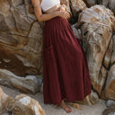 Retro Style Cotton Basic Wrap Skirt with Two Way Wear Design - Retrorobe