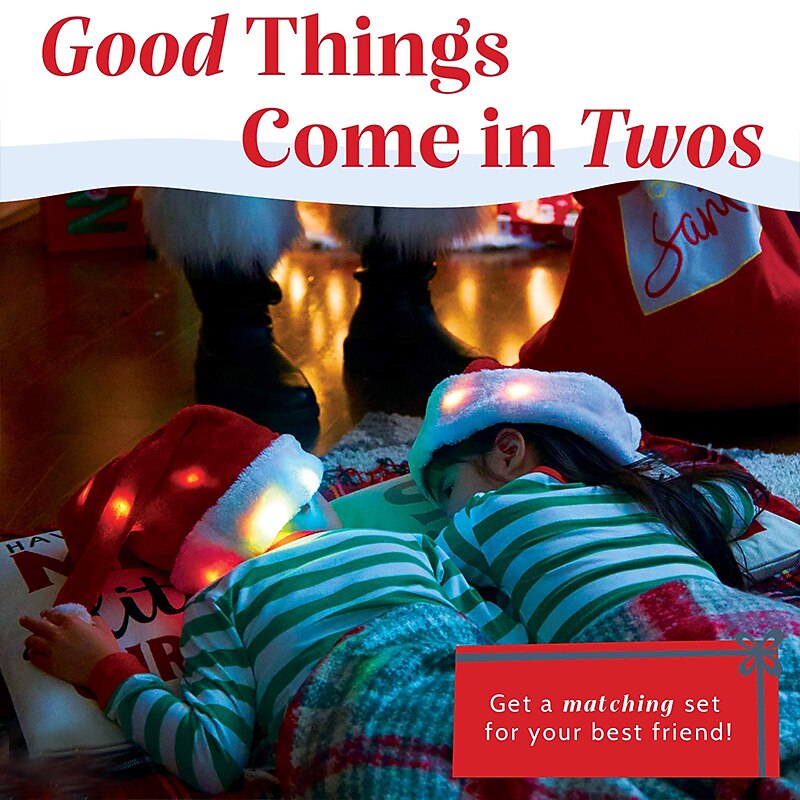 Light-Up Plush Santa Hat