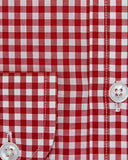 Men's Red Gingham Oktoberfest Shirt for Lederhosen
