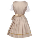 Oktoberfest Champagne Gold Dirndl Dress with Apron and Blouse - Retrorobe