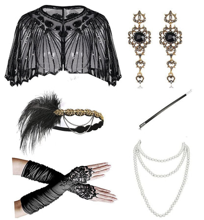 Gatsby Glam Shawl & Accessory Set
