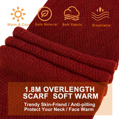 3 PCS Christmas Hat Scarf Glove Set
