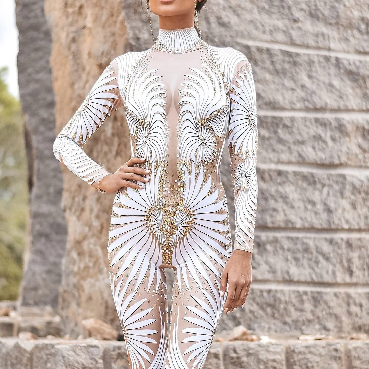 Skeleton Skull Full Body Catsuit for Women