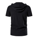 Pirate Style Short Sleeve Hooded Shirts - Retrorobe