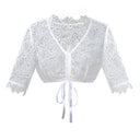 Oktoberfest Purple Embroidered Dirndl Dress with Lace Apron and Blouse - Retrorobe