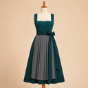Premium Teal Green Oktoberfest Dirndl & White Lace Blouse Set