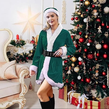 Chic Green Santa Holiday Robe