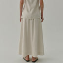 Classic Cotton Linen Blend Skirt - Retrorobe