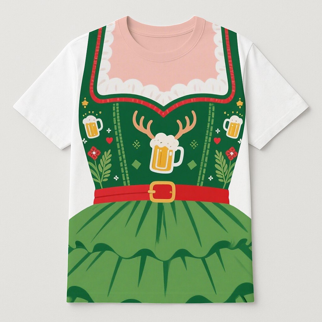 Women's Oktoberfest Dirndl Graphic T-shirt