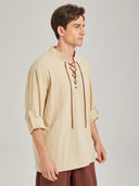 Men's Medieval Lace-Up Shirt for Renaissance Faire