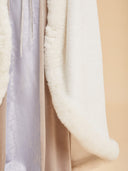 Women's Ivory Medieval Queen Gown & Fur-Trimmed Cloak Costume Set
