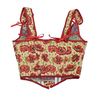 Renaissance Style Lace Design Corset Vest Bustier