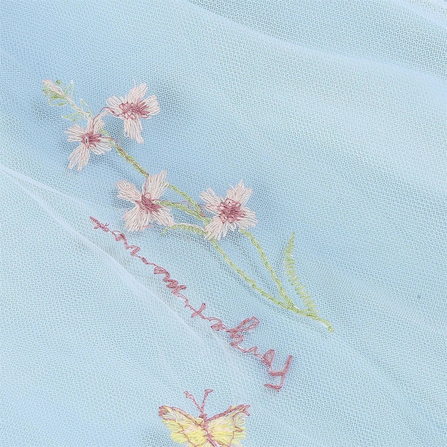 Floral Embroidered V-Neck Midi Dress