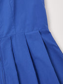 Women’s Oktoberfest Royal Blue Midi Dirndl Dress with Floral Apron