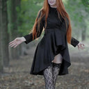 Steampunk High - Low Hem Long Jacket Dress - Retrorobe