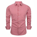 Men's Red Gingham Oktoberfest Shirt for Lederhosen