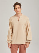Men's Medieval Linen-Blend Tunic Shirt