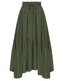 Renaissance High Waist Maxi Skirts with Pockets - Retrorobe