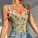 Retro Style Boned Hem Corset V-Neck Body Shape Vest - Retrorobe