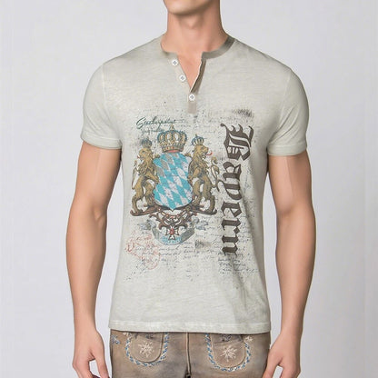 T-Shirt mit bayerischem Wappen-Print fürs Oktoberfest