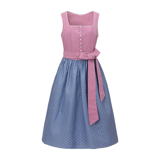 Traditional Bavarian Dirndl Dress with Apron