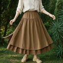 Medieval Two Layer Linen Skirt - Retrorobe