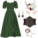 Renaissance Fairy Costume Dress with Corset & ACCs - Retrorobe