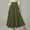 Retro Vintage Medieval Solid Color A-Line Maxi Skirt - Retrorobe