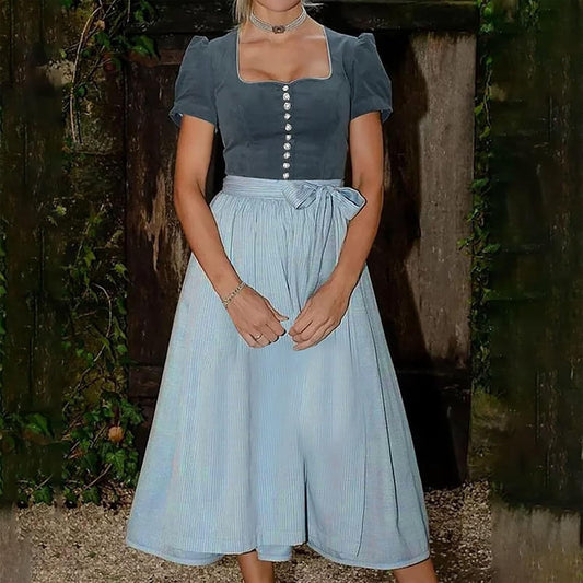 Oktoberfest Classic Dirndl Dress with Apron