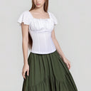 Renaissance Dual-Layer Cap Sleeve Top - Retrorobe