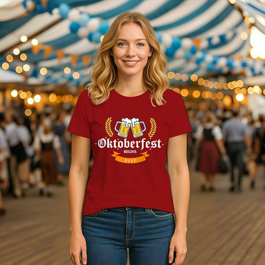 Women's Oktoberfest Beer Graphic T-shirt