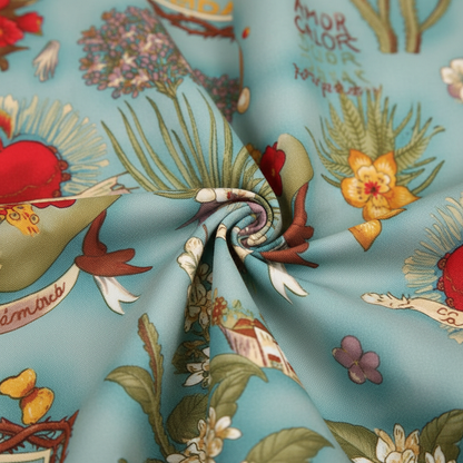 Women's 1950s Tropical Pin-up Print Lapel Collar Swing Dress