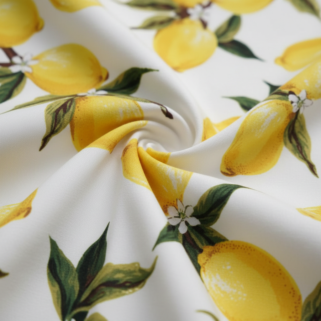 Women's 1950s Tropical Pin-up Print Lapel Collar Swing Dress