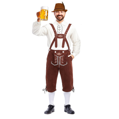 Oktoberfest Lederhosen Set with Shirt, Hat, and Socks