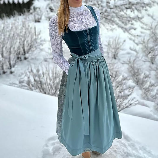 Oktoberfest Faux Fleece Dirndl with Apron