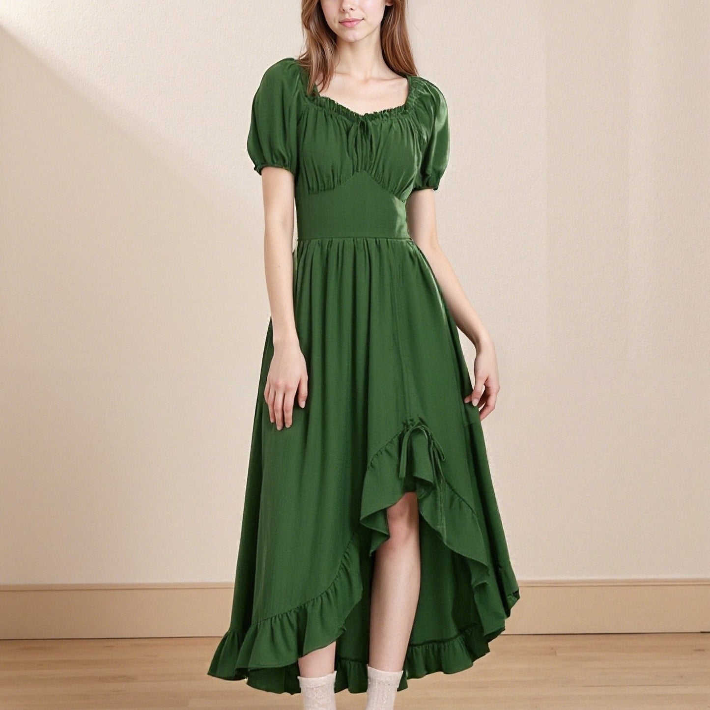 Green Elven LARP Fantasy Costume Dress