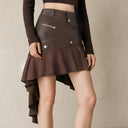 Gothic Punk Asymmetrical Skirt - Retrorobe