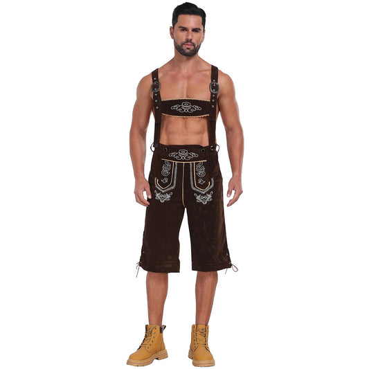 Oktoberfest Herren-Lederhose mit Stickerei 