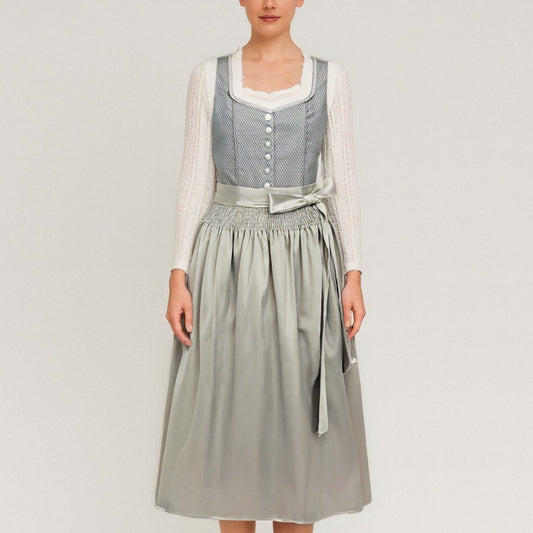 Oktoberfest Kakhi Classic Dirndl Dress with Apron