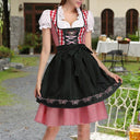 Oktoberfest Black & Red Dirndl with Apron - Retrorobe