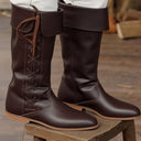 Medieval Renaissance Knee High Flat Boots for Ren Faire - Retrorobe