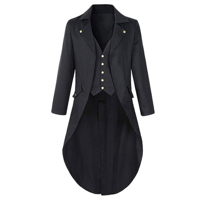 Men's Steampunk Solid Color Tailcoat