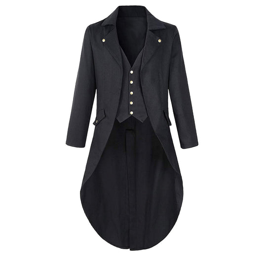 Men's Steampunk Solid Color Tailcoat
