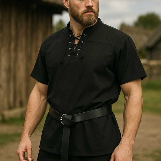 Pirate Style Lace-up Tunic