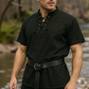 Pirate Style Lace-up Tunic - Retrorobe