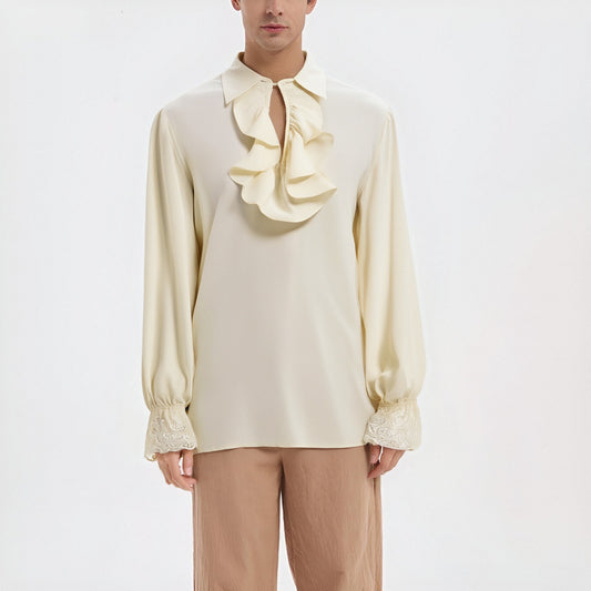 Retro Prince Gentleman Style Shirt für Cosplay Ritter Look 