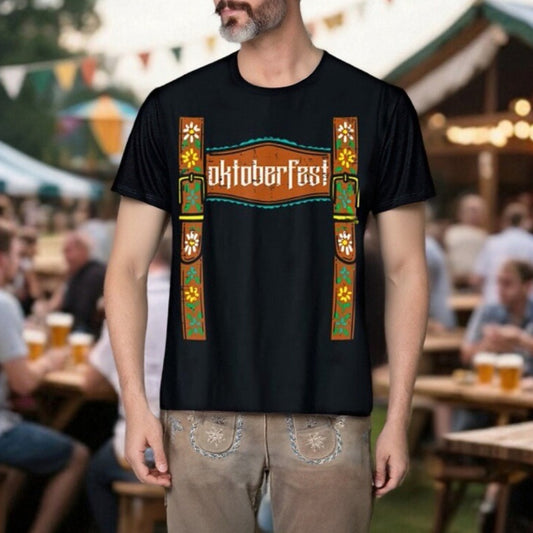 Men's Oktoberfest Lederhosen Graphic T-shirt