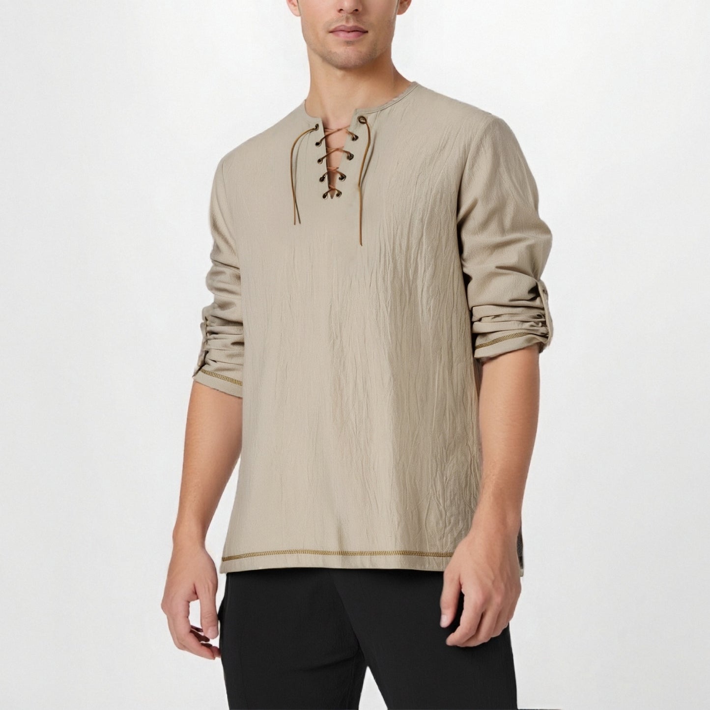 Renaissance Lace-up Design Tunic Top
