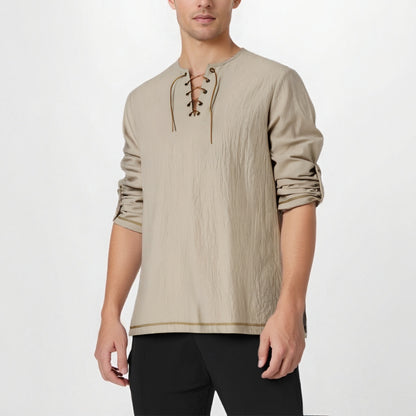 Renaissance Lace-up Design Tunic Top